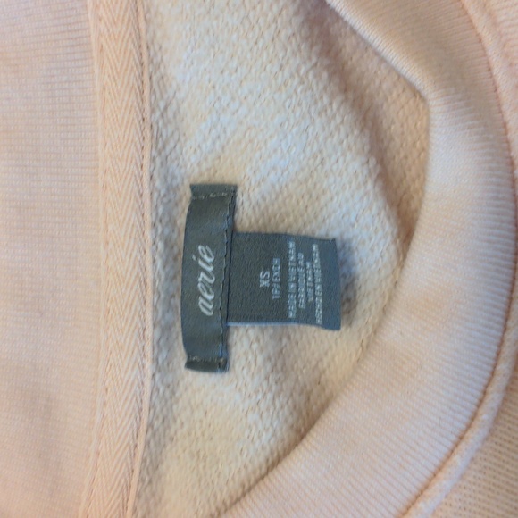 Aerie Balloon Sleeve Drop Shoulder Sweatshirt Baby Pink - Picture 6 of 6